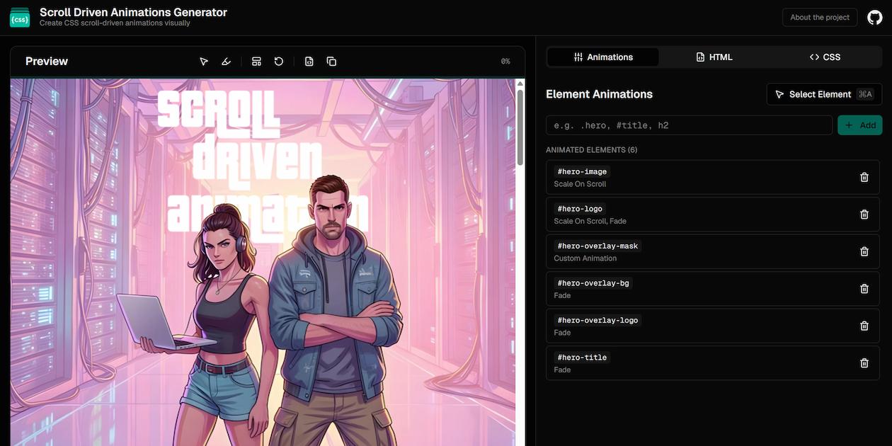 Scroll For Animation Scroll Driven Animations Generator